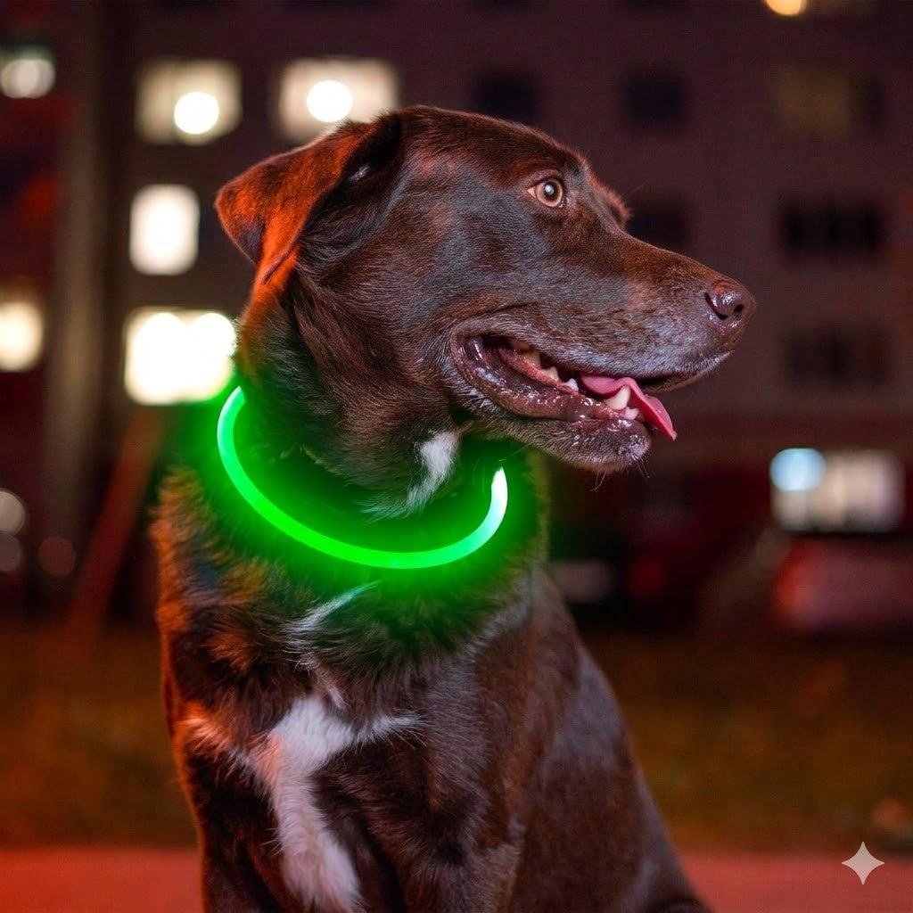 Led Dog Collar, BSEEN USB Rechargeable Flash Dog Necklace