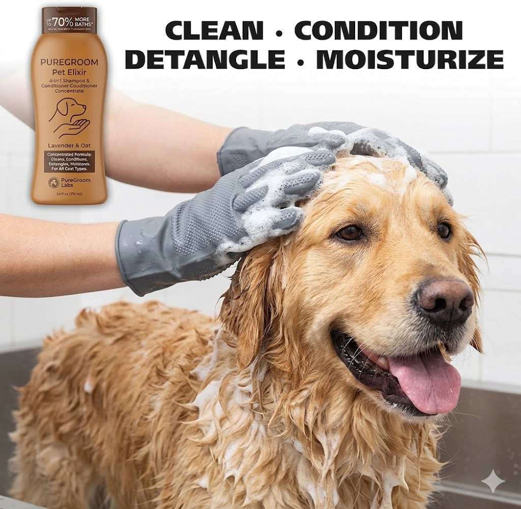 Wahl USA 4-in-1 Calming Dog Shampoo with Lavender Chamomile Scent – Cleans, Conditions, Detangles, & Moisturizes - Pet Friendly Formula